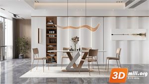 Dining Table Set Skp Files